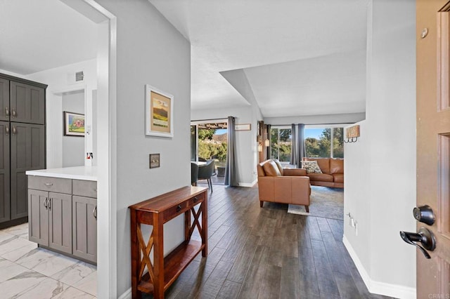 interior space with light wood-type flooring