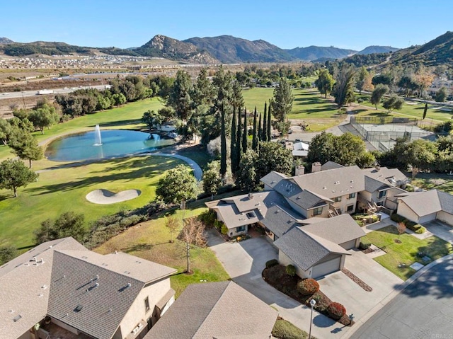 aerial view featuring a mountain view