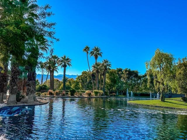 property view of water with a mountain view