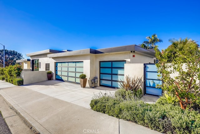 contemporary house with a garage