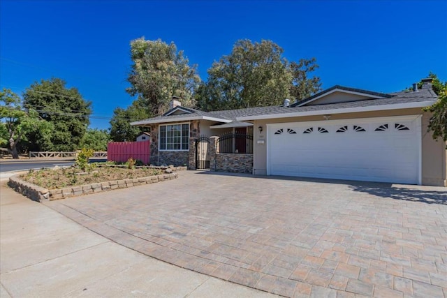 ranch-style house with a garage