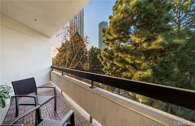 balcony with a city view