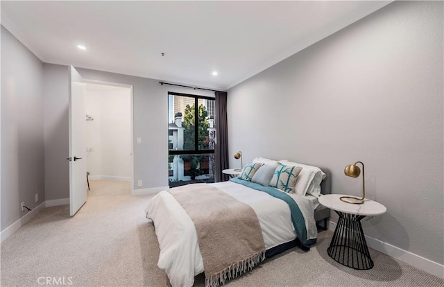 view of carpeted bedroom