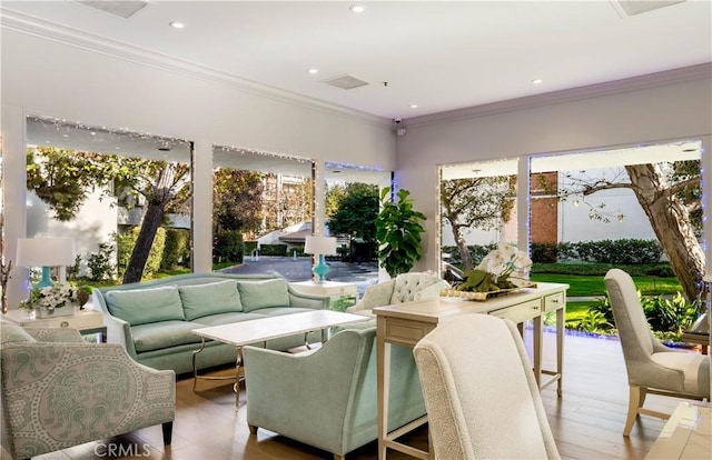 sunroom with visible vents