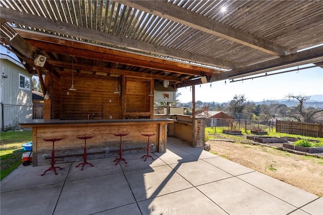 view of patio with a pergola