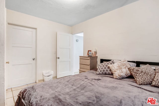 view of tiled bedroom