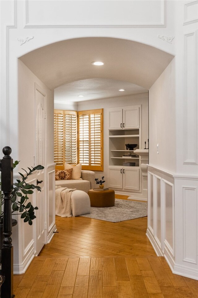 interior space featuring light hardwood / wood-style flooring