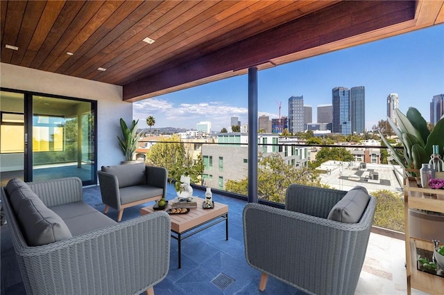 balcony with an outdoor living space