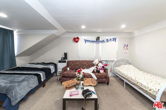 view of carpeted bedroom