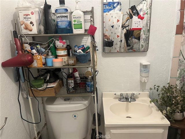 bathroom with sink and toilet