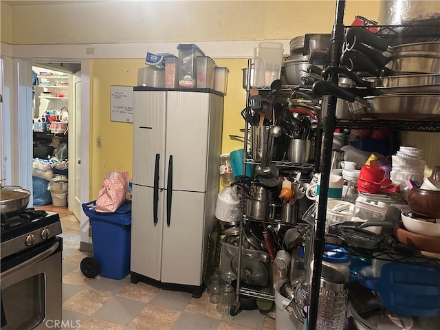 kitchen featuring stainless steel gas range oven