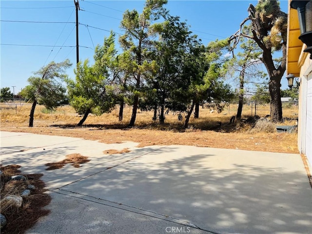 view of patio with a rural view