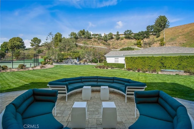 view of patio with outdoor lounge area