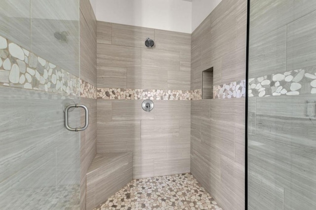 bathroom featuring walk in shower