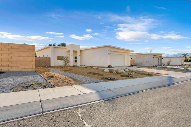 view of front of home featuring a garage