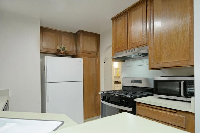 kitchen with appliances with stainless steel finishes