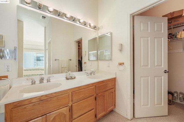 bathroom with vanity