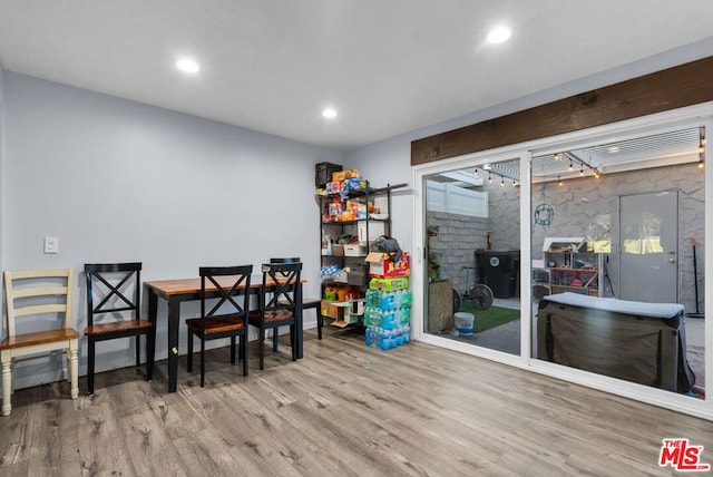 interior space featuring hardwood / wood-style floors