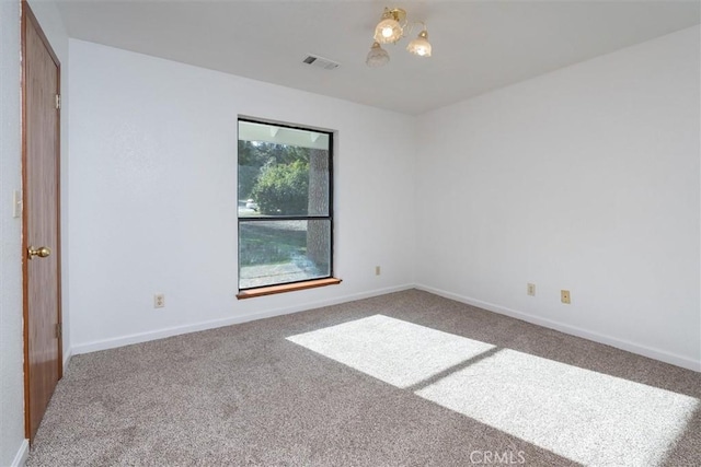 view of carpeted empty room