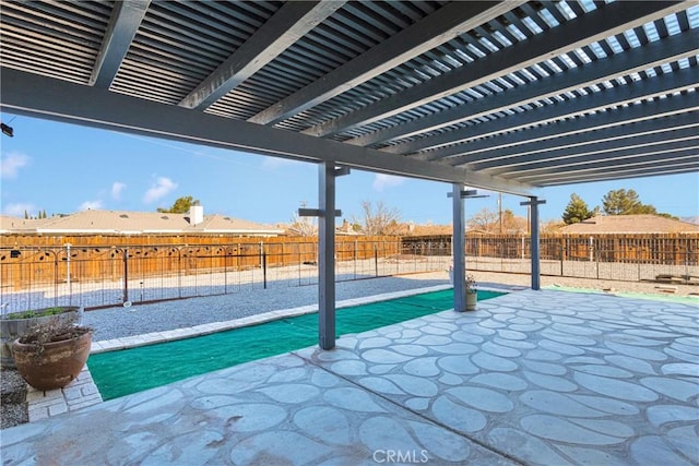 view of patio with a pergola