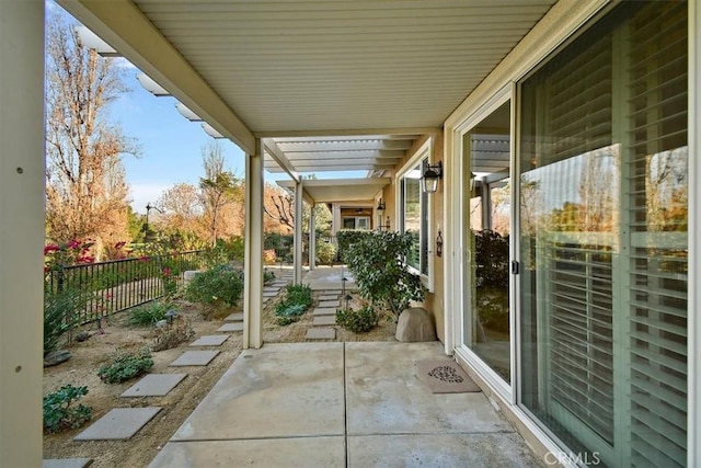 view of patio with fence