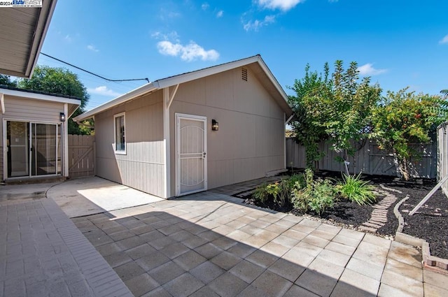 exterior space with a patio area