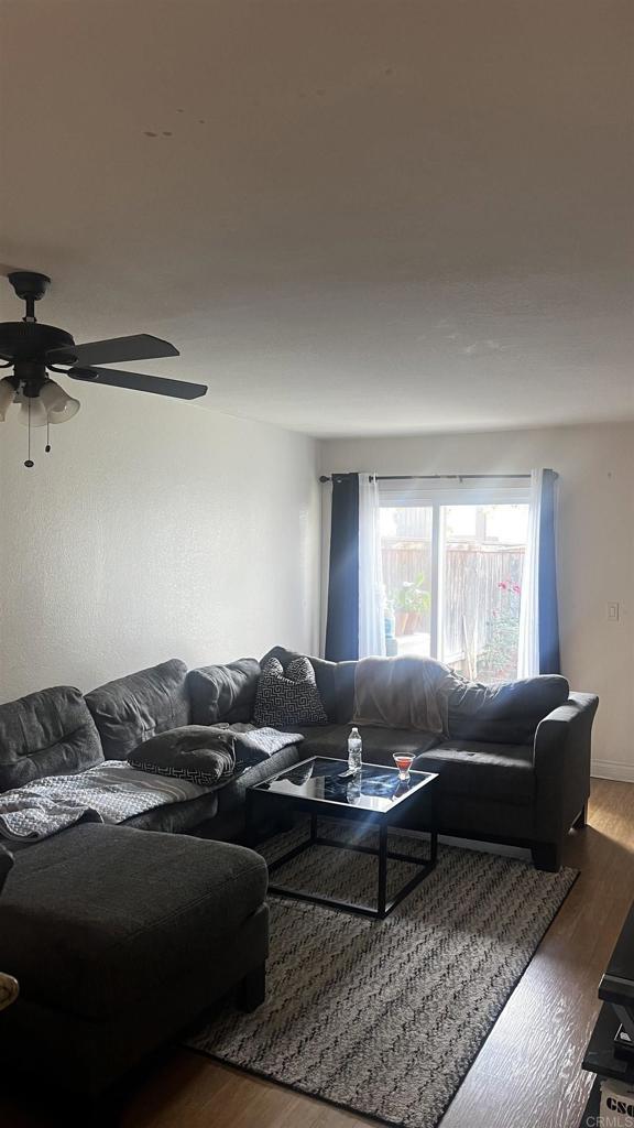 851 S Mollison Ave Unit 29, El Cajon, CA 92020 - living room featuring wood finished floors and ceiling fan