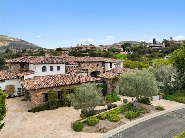 exterior space with a mountain view