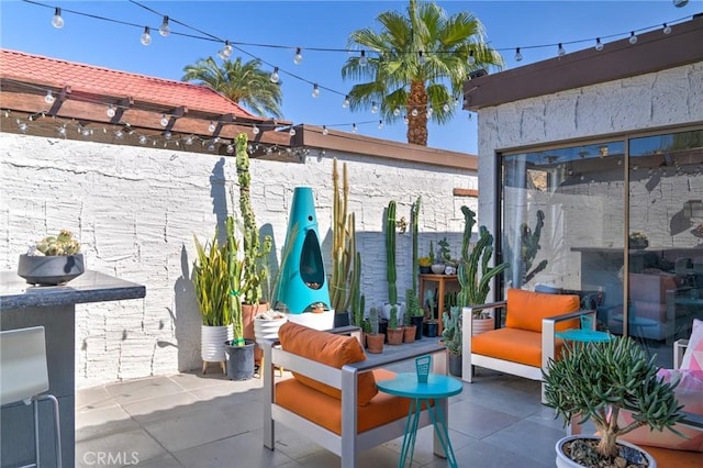 view of patio / terrace with a pergola