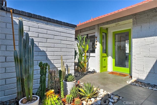 view of doorway to property