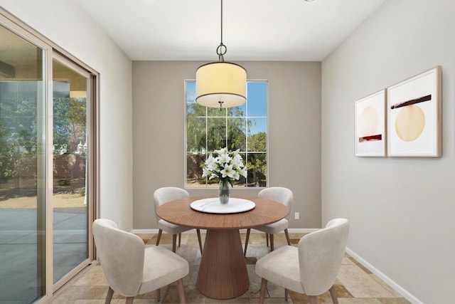 dining room featuring a wealth of natural light