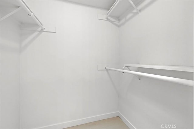 view of walk in closet