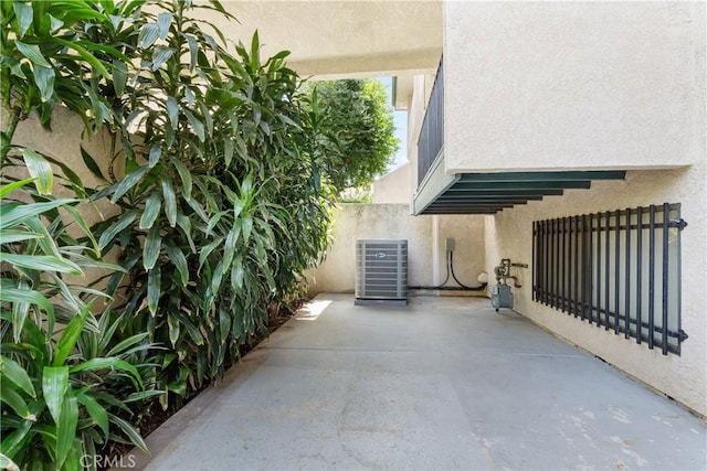 view of patio featuring central AC unit