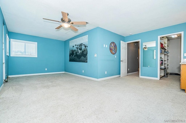 unfurnished bedroom with ceiling fan