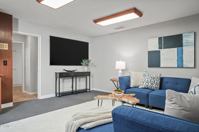 view of carpeted living room