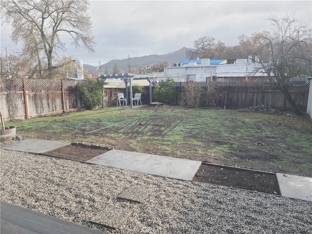 view of yard featuring a pergola