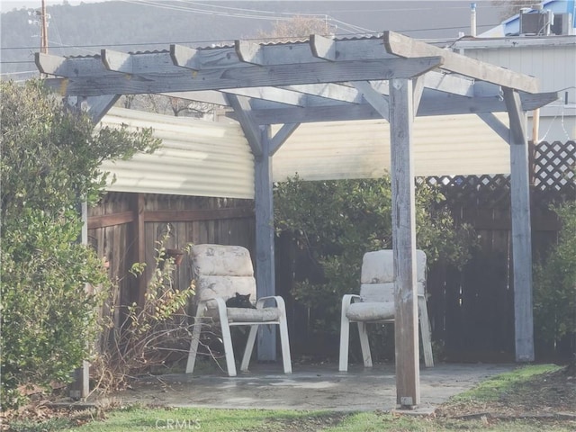 view of patio / terrace with a pergola