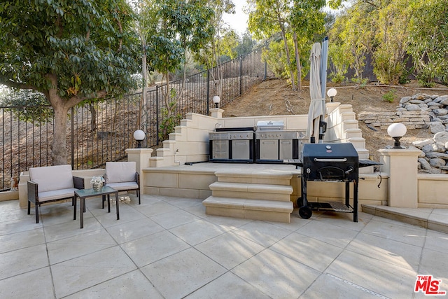 view of patio / terrace with area for grilling