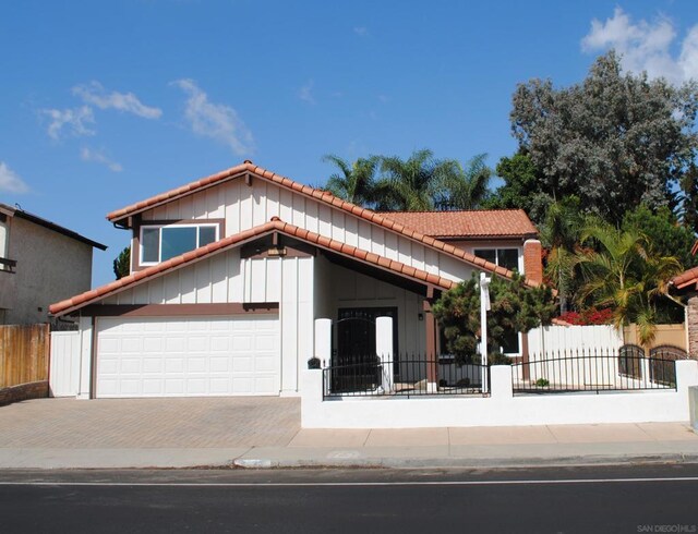 view of front of home featuring a garage