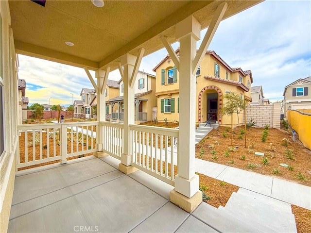 view of patio with covered porch