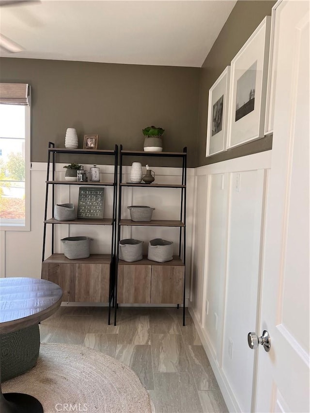 pantry with a wall unit AC