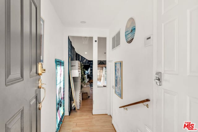 entrance foyer featuring light hardwood / wood-style flooring