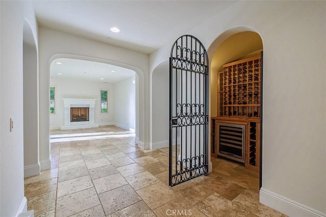 view of wine room