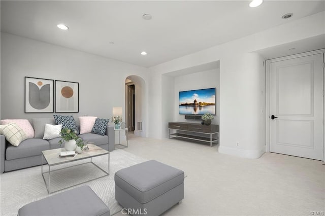 view of carpeted living room