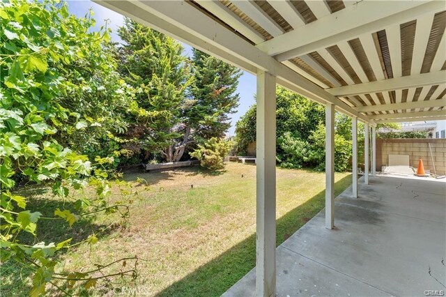 view of yard featuring a patio area