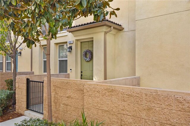 view of doorway to property