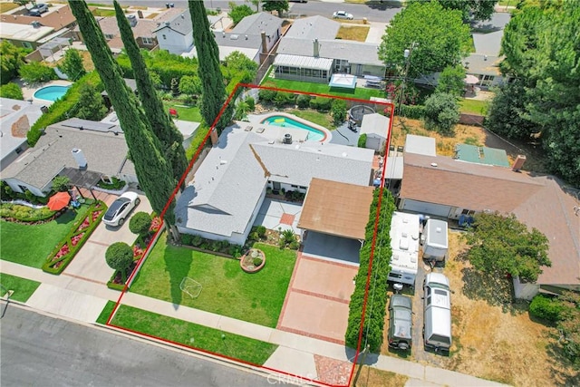 birds eye view of property