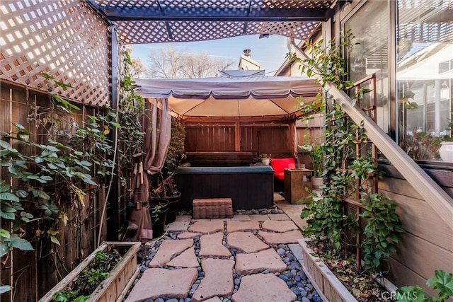 view of patio with a gazebo