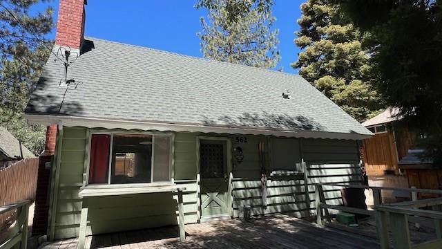 view of front of house featuring a deck