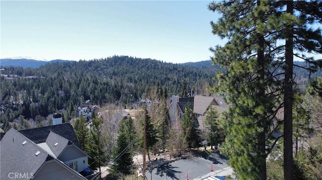 aerial view featuring a mountain view